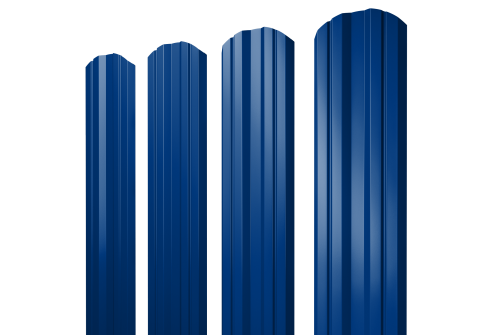 Штакетник Twin фигурный 0,45 PE RAL 5002 ультрамариново-синий