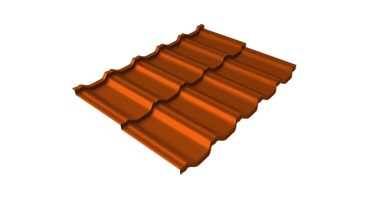 Профиль волновой модульный квинта uno GL c 3D резом 0,45 PE RAL 2004 оранжевый