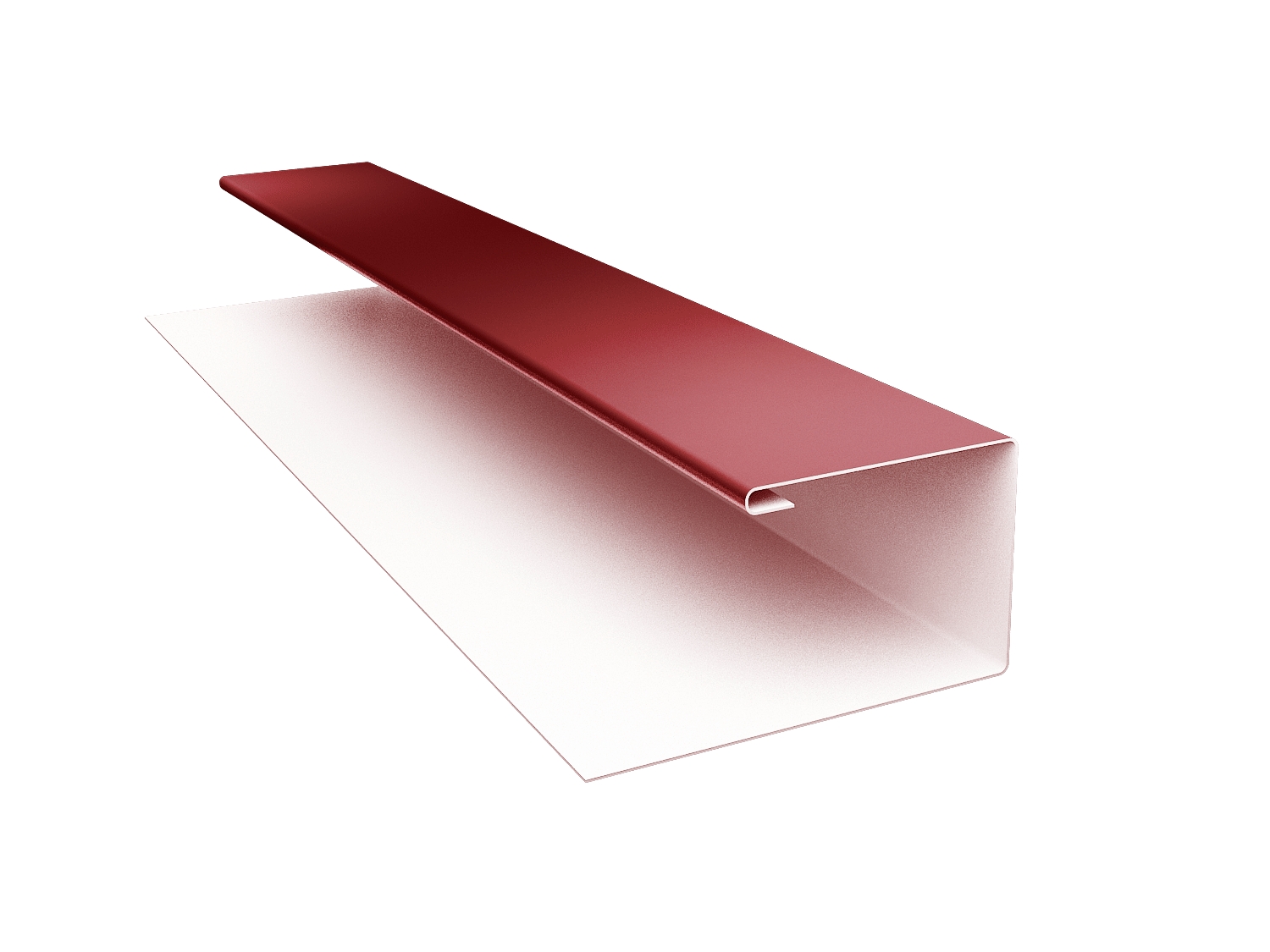 Планка П-образная Экобрус Satin с пленкой RAL 3009 оксидно-красный
