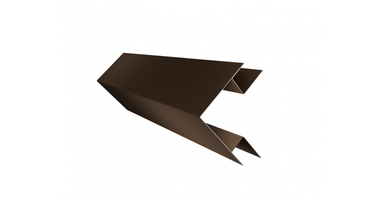 Планка угла внешнего сложного Экобрус PurLite Matt RR 32 темно-коричневый