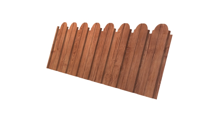 Профнастил С10B фигурный 0,45 Print Premium с пленкой Rowan Fresh TwinColor