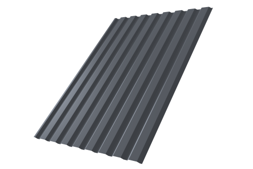 Профнастил С20А 0.45 PE RAL 7024 мокрый асфальт