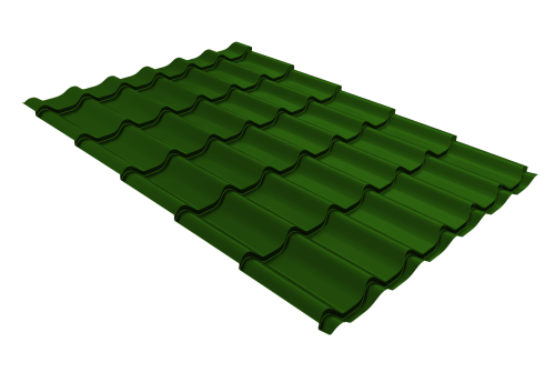 Металлочерепица классик Grand Line 0,45 PE RAL 6002 лиственно-зеленый