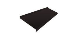 Отлив простой 250 0,45 PE с пленкой RAL 9005 черный (2м)