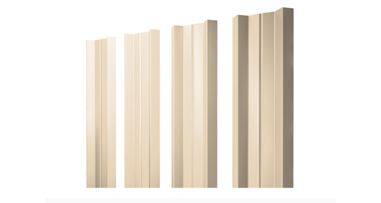 Штакетник М-образный А с прямым резом 0.45 PE RAL 1015 светлая слоновая кость