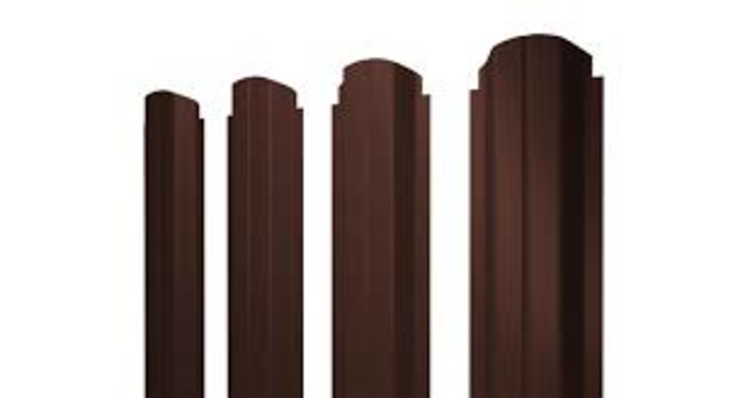 Штакетник П-образный А фигурный 0,5 Satin RAL 8017 шоколад