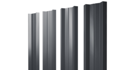 Штакетник М-образный А с прямым резом 0.4 PE RAL 7024 мокрый асфальт