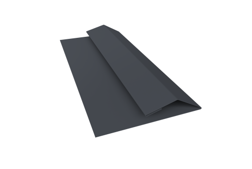 Планка финишная Блок-хаус new 0,45 Drap TwinColor RAL 7024 мокрый асфальт (3м)