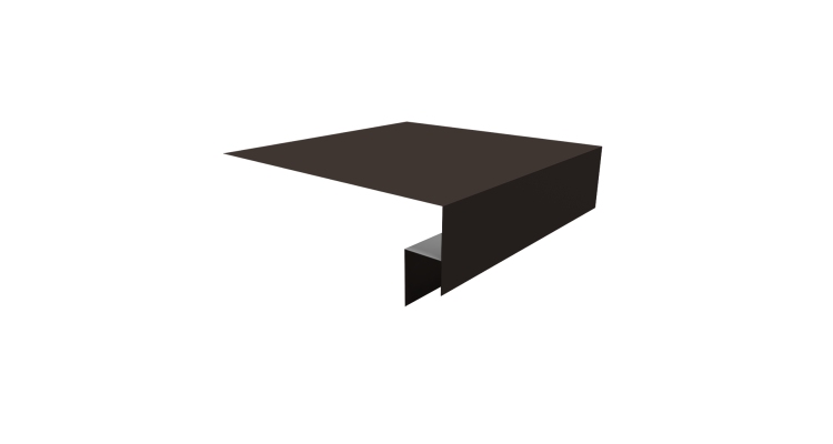 Планка околооконная сложная Блок-хаус new 200х50х27 0,45 PE с пленкой RR 32 темно-коричневый (3м)