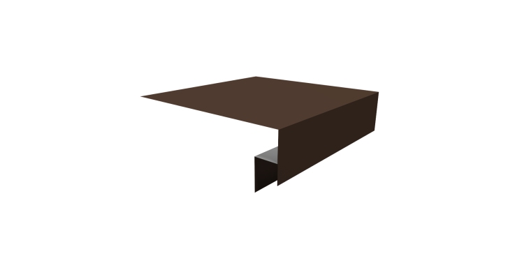 Планка околооконная сложная Блок-хаус new 250х50х27 (j-фаска) 0,5 Satin Matt RAL 8017 шоколад (2м)