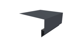 Планка околооконная сложная Блок-хаус new 250х75х27 0,45 PE с пленкой RAL 7024 мокрый асфальт (2м)