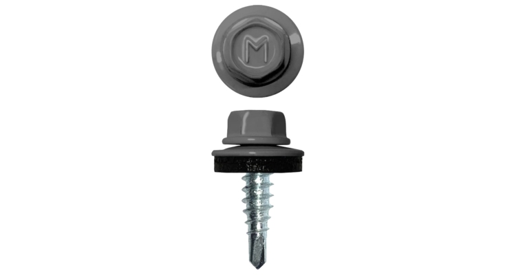 Саморез по металлу Daxmer 4.8х19 RAL 7004 (250) сверло №2