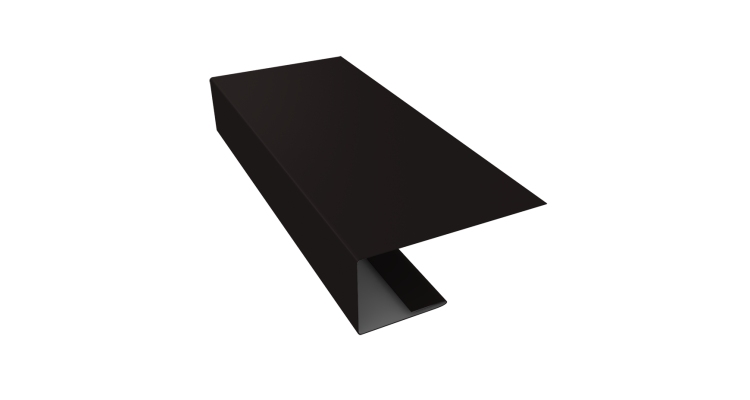 J-Профиль 18мм 0,45 Drap RAL 9005 черный (2м)