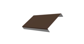 Ламель обратная 150 забора жалюзи Texas стартовая/финишная для калиток и ворот 0,5 Satin Matt TX RAL 8017 шоколад