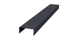 Крышка 45х20 жалюзи Texas 0,5 Velur X RAL 7024 мокрый асфальт (2м)