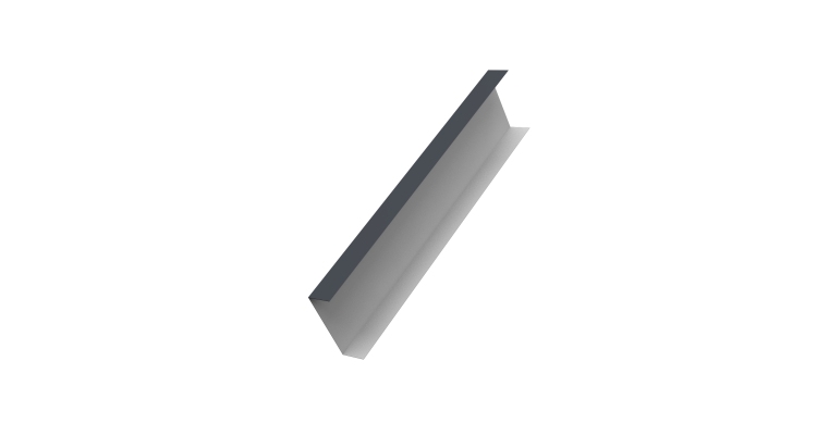 Декоративная накладка на столб универсальная 60х60 для забора жалюзи 0,5 PurPro Matt 275 RAL 7024 мокрый асфальт (2,5м)