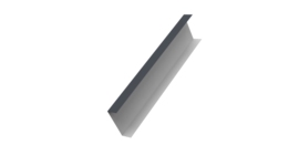 Декоративная накладка на столб универсальная 62х55 для забора жалюзи 0,5 Satin Matt TX RAL 7024 мокрый асфальт (2м)