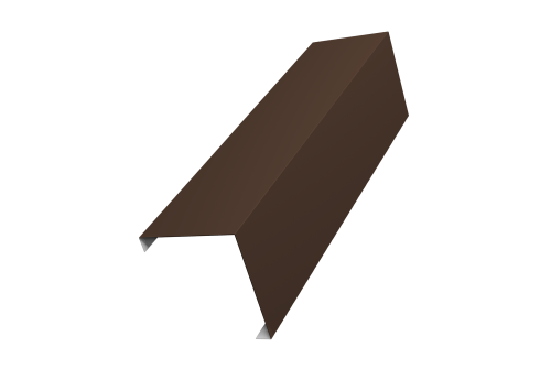 Декоративная накладка на столб универсальная угловая 62х55 для забора жалюзи 0,7 PE RAL 8017 шоколад (3м)