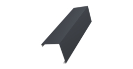 Декоративная накладка на столб универсальная угловая 62х55 для забора жалюзи 0,45 Drap RAL 7024 мокрый асфальт (2,5м)