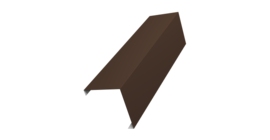 Декоративная накладка на столб универсальная угловая 62х55 для забора жалюзи 0,5 Drap RAL 8017 шоколад (3м)