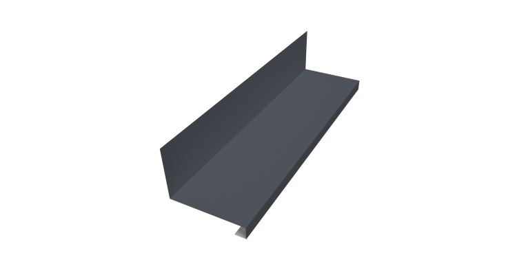 Планка примыкание нижнее к трубе для Кликфальц Pro 0,45 Drap RAL 7024 мокрый асфальт (3м)