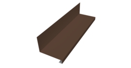 Планка примыкание нижнее к трубе для Кликфальц Pro 0,45 Drap RAL 8017 шоколад (3м)