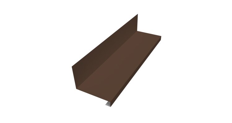Планка примыкание нижнее к трубе для Кликфальц Pro 0,45 Drap TX RAL 8017 шоколад (3м)