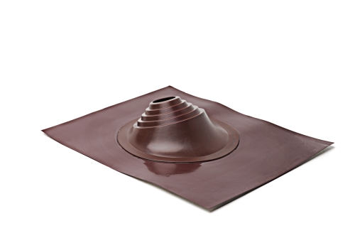 Проходной элемент MF угловой №1 (75-200мм) +240 силиконовый (металлический окрашенный фланец) коричневый