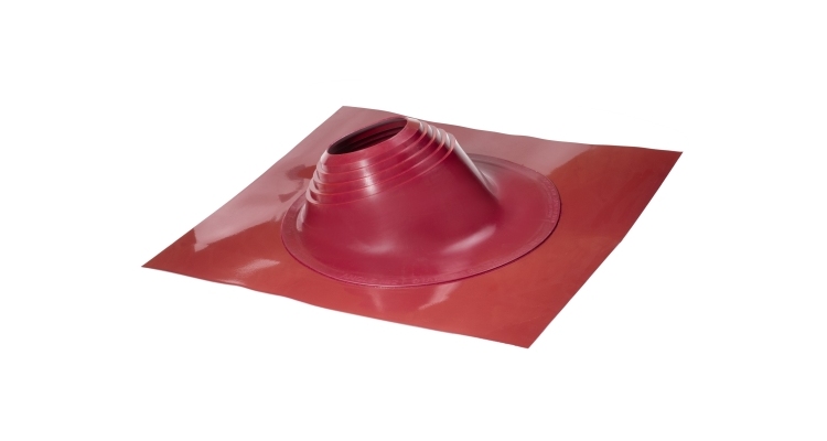 Проходной элемент MF угловой №3.1 (280-460мм) +240 силиконовый (металлический окрашенный фланец) красный