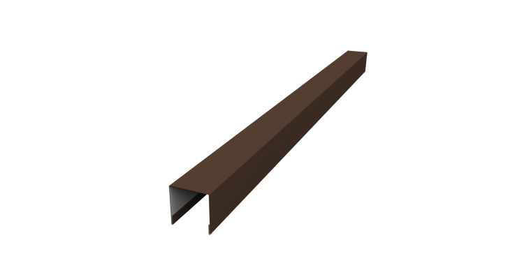 Планка вертикальная лицевая для забора жалюзи Palermo 0,5 Rooftop Бархат RAL 8017 шоколад (3м)