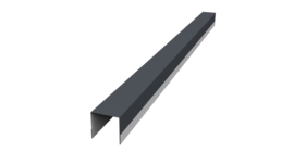 Планка вертикальная обратная для забора жалюзи Palermo 0,5 Satin RAL 7024 мокрый асфальт (1,8м)