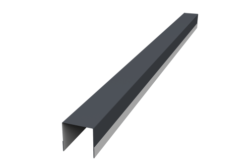 Планка вертикальная обратная для забора жалюзи Palermo 0,45 PE RAL 7024 мокрый асфальт (2м)