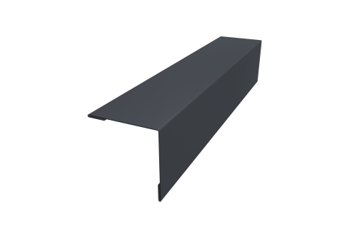 Планка завершающая 50х50 жалюзи Milan 0,45 Drap-double TX RAL 7024 мокрый асфальт (3м)